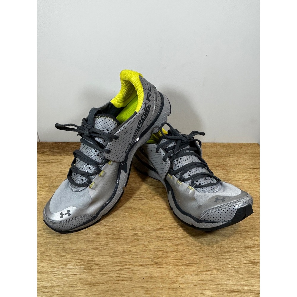 Under Armour Charge RC Running Shoes Mens 10.5 Silver Grey Neon 1235917-103